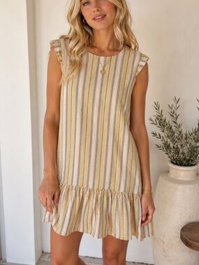 marine layer laney mini dress Marine Layer Laney Stripe Minidress In Navy/ Multi Stripe - 40% Off